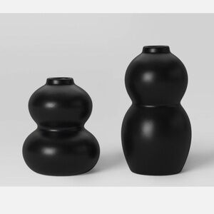 Bud Vases Black Brand New - One is taller than the other.